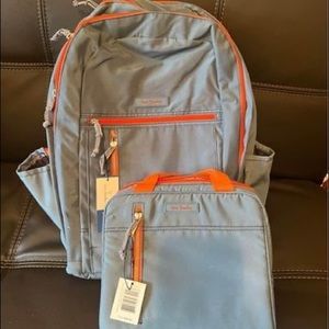 NWT Vera Bradley Grand Backpack with matching lunch bag.
